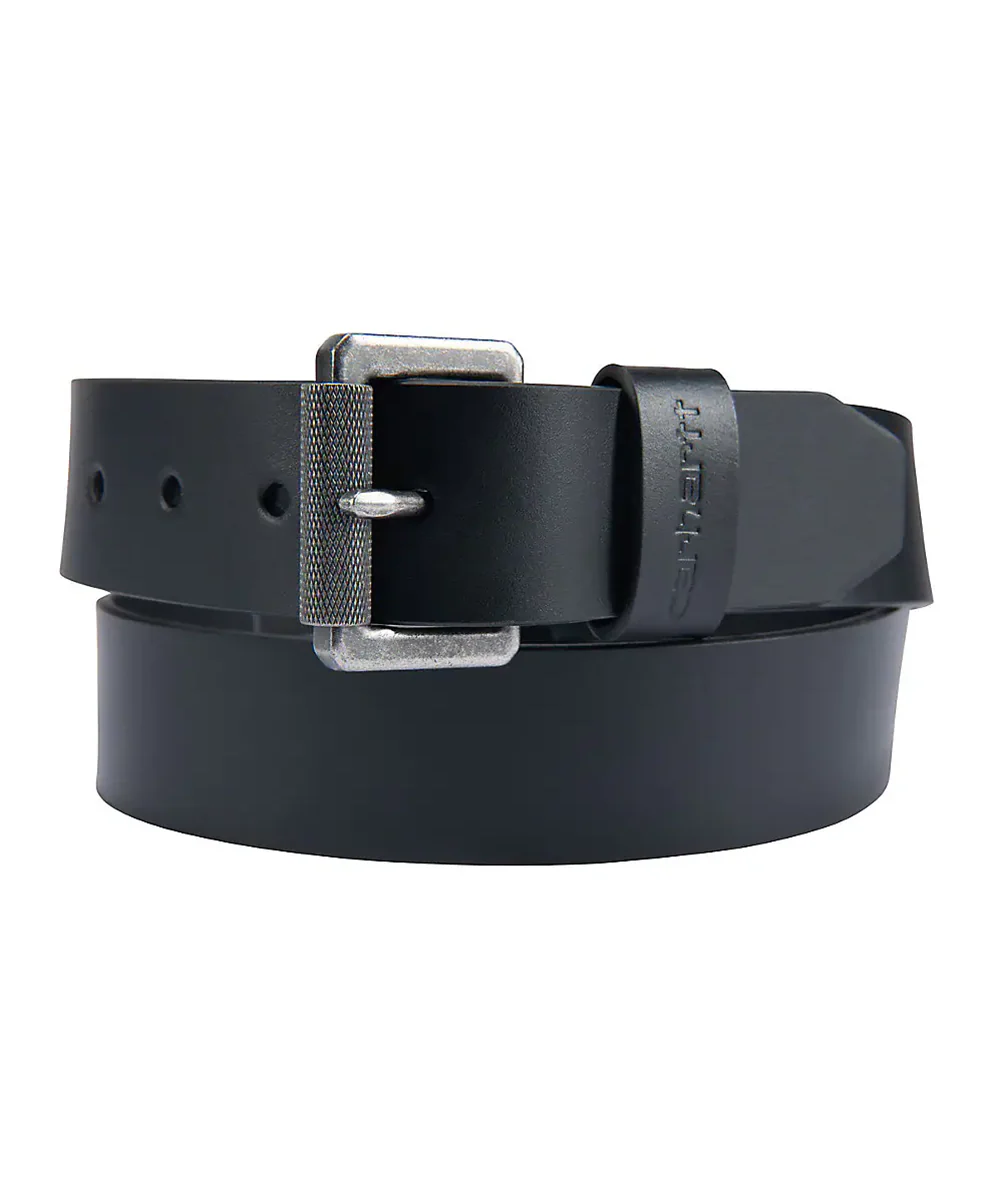 Carhartt Bridle Leather Roller Buckle Belt - Black