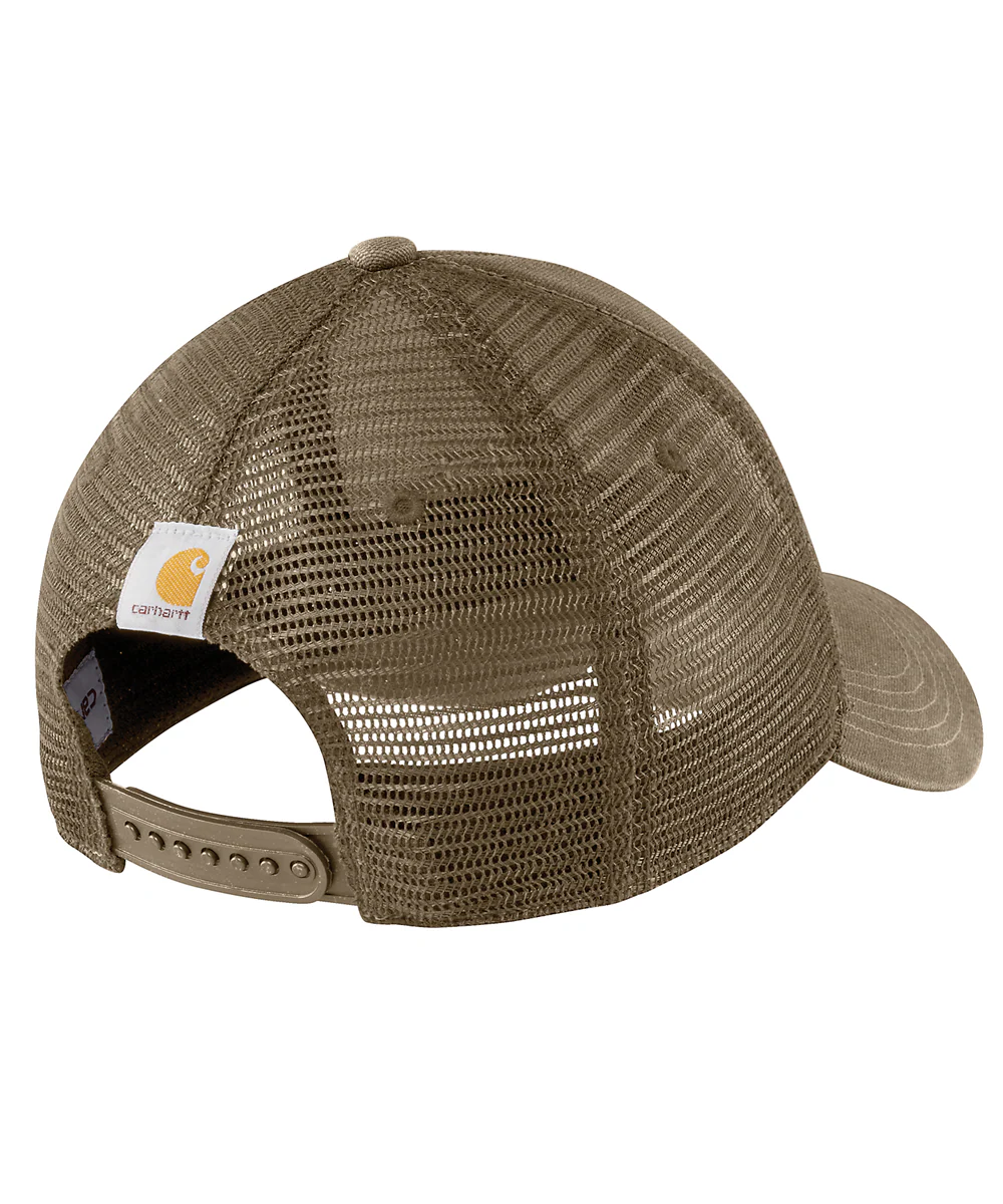 Carhartt Dunmore Mesh Back Logo Graphic Cap - Light Brown - Image 2