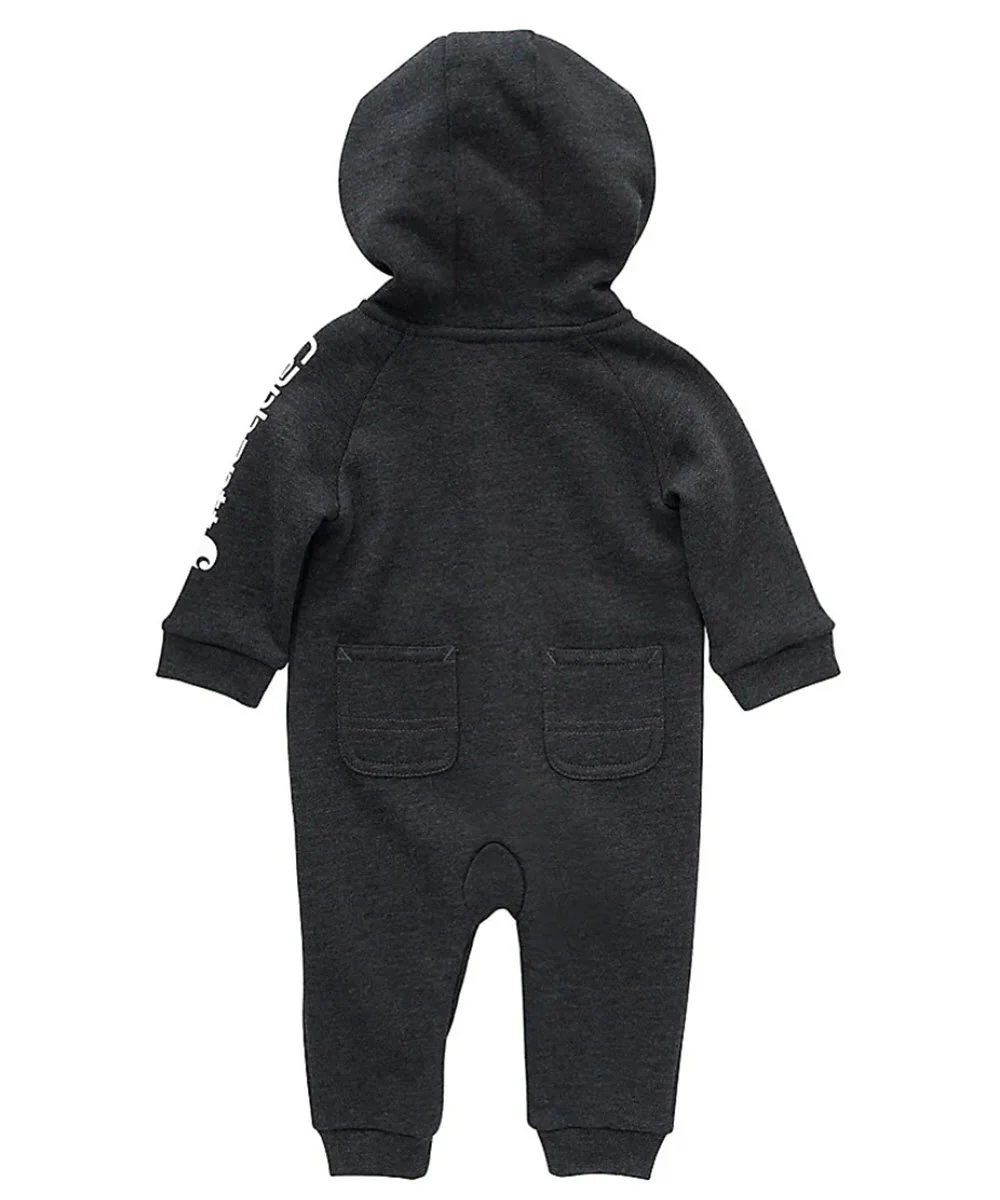Carhartt Infant Long Sleeve Zip Front Coverall - Black Heather - Image 2