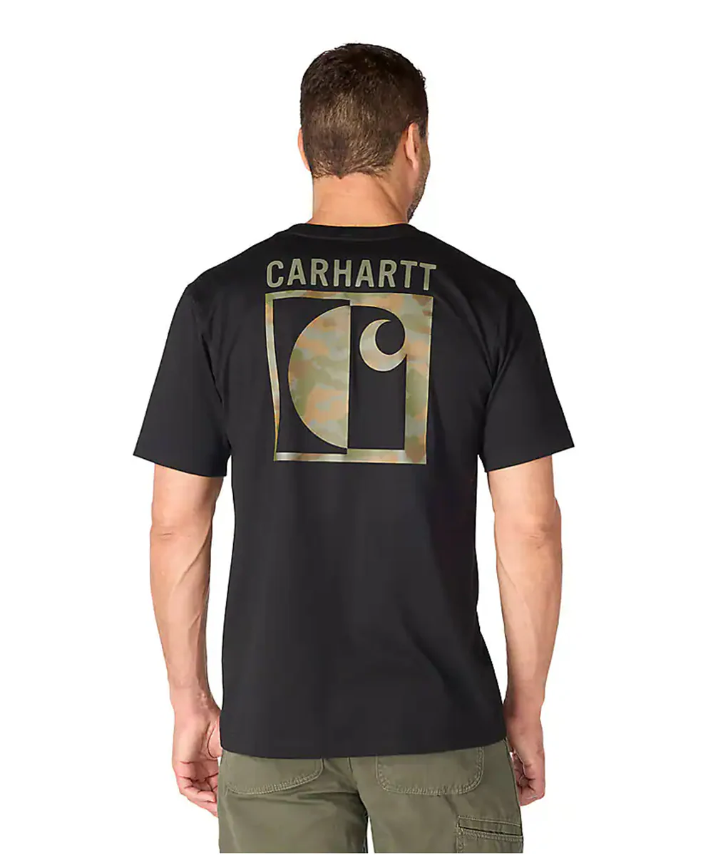 Carhartt Irvine Relaxed Block Camo T-Shirt - Black