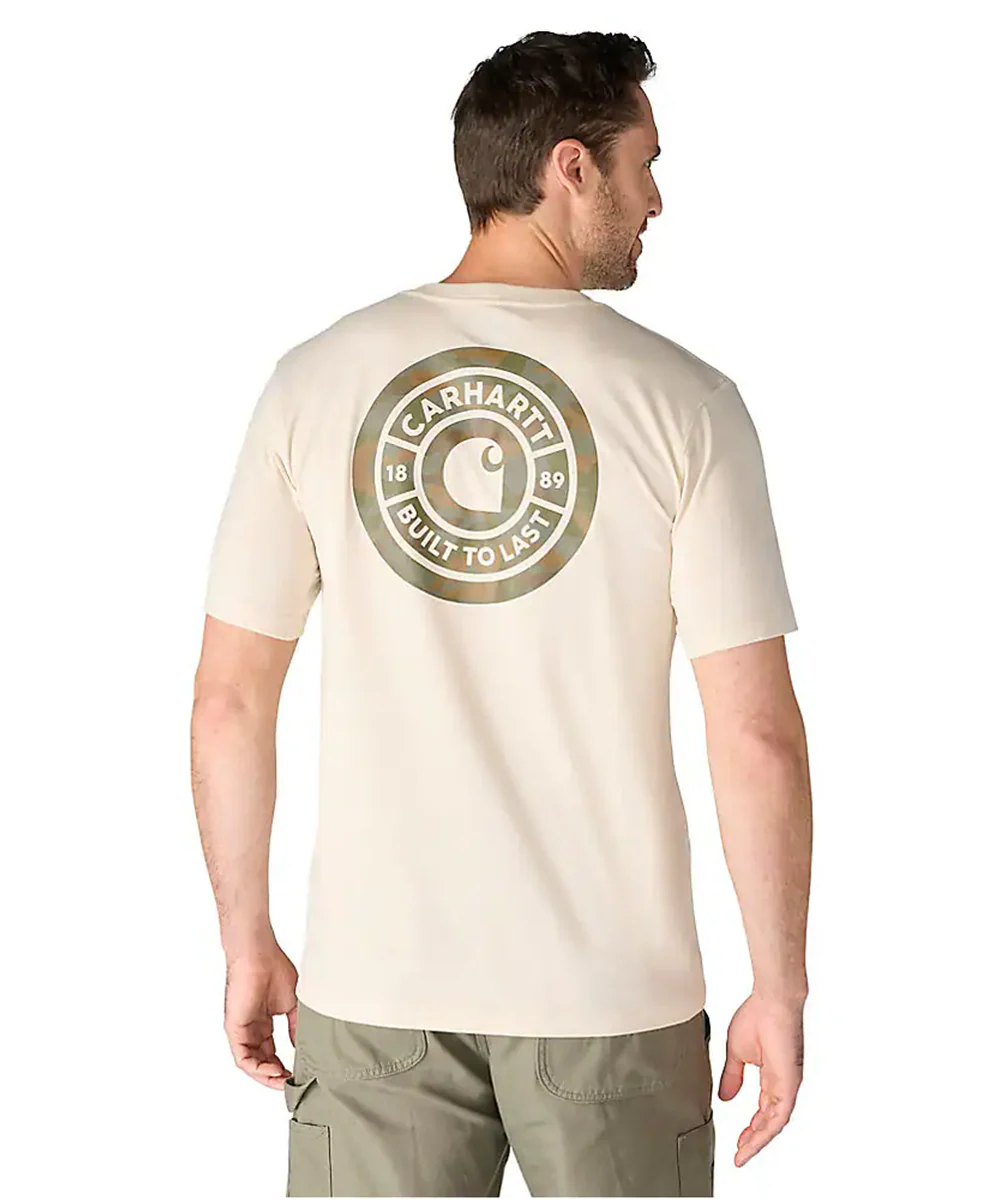 Carhartt Irvine Relaxed Camo Rivet T-Shirt - Oat Milk