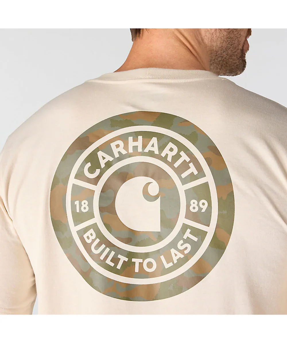 Carhartt Irvine Relaxed Camo Rivet T-Shirt - Oat Milk - Image 4