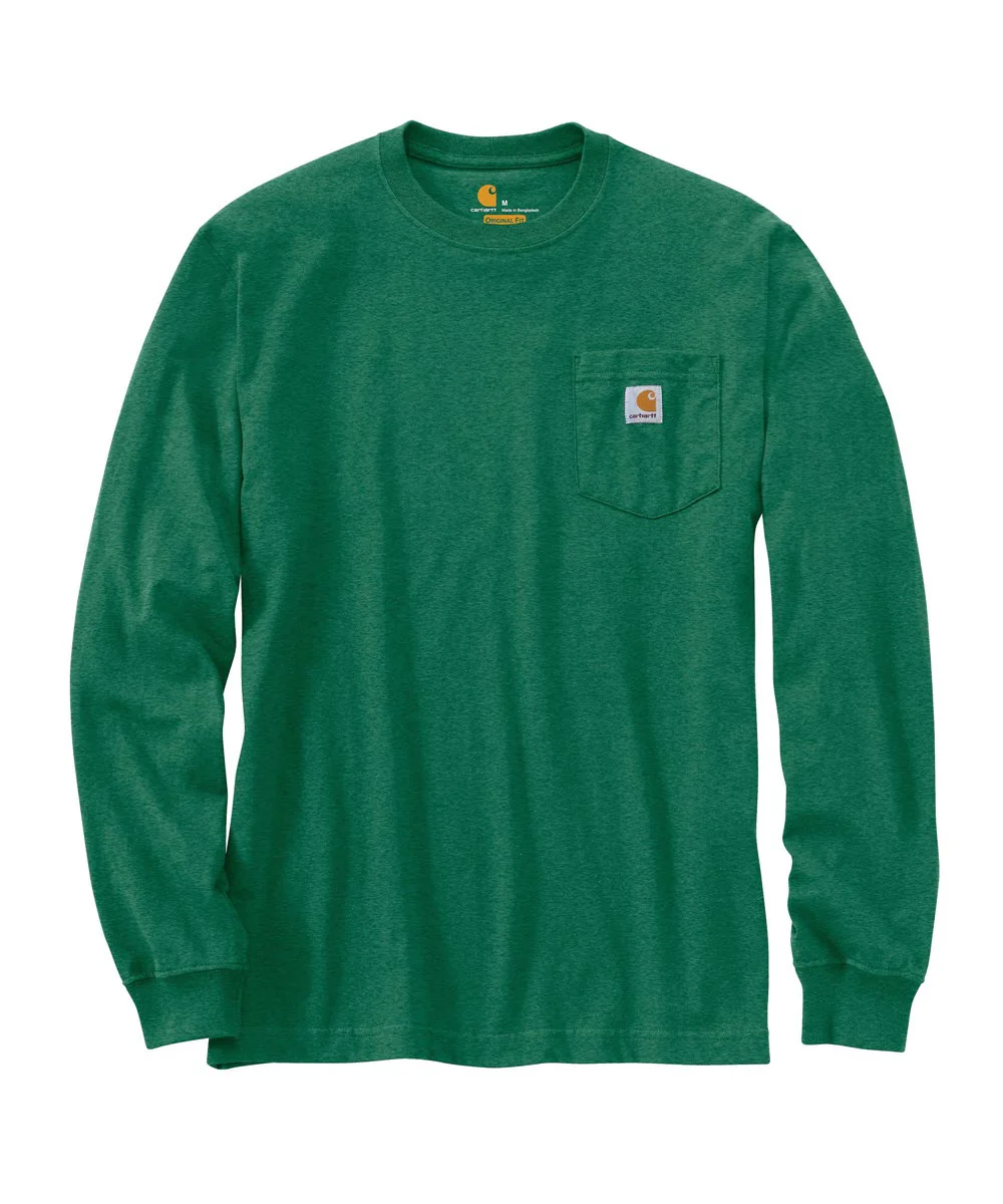 Carhartt K126 Long Sleeve Workwear T-Shirt - North Woods Heather - Image 2