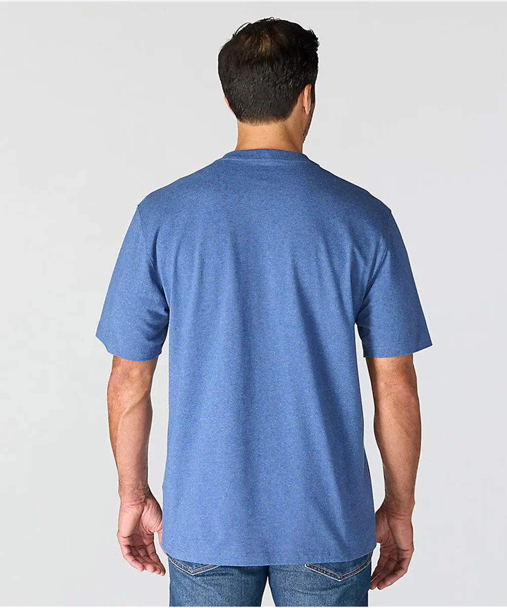 Carhartt K195 Signature Logo T-Shirt - Dark Tranquil Blue Heather - Image 3