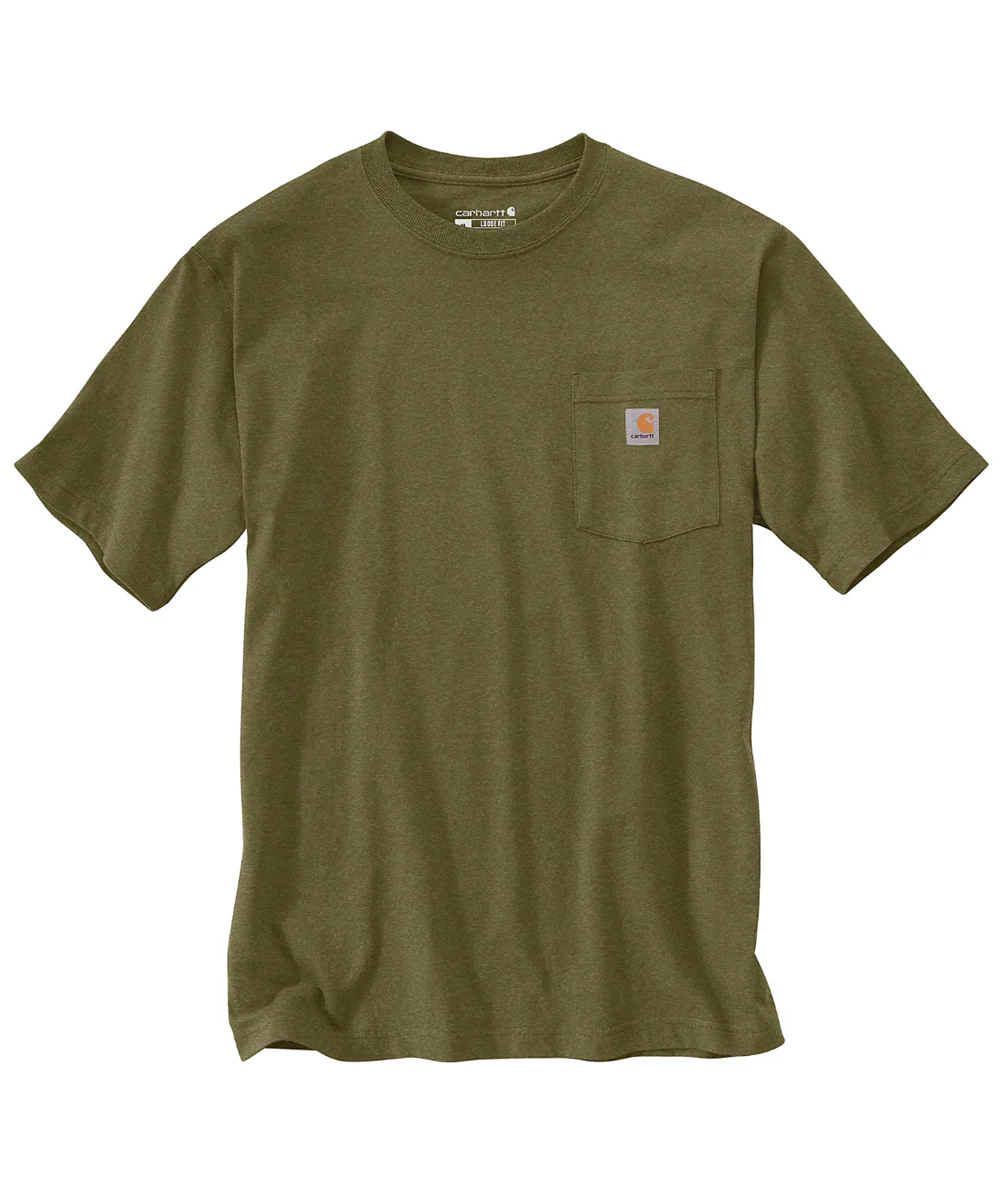 Carhartt K87 Workwear Pocket T-Shirt - Dark Bronzed Green Heather