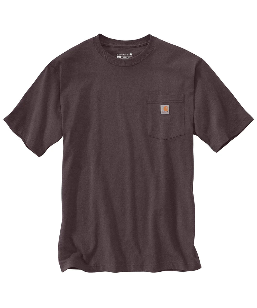 Carhartt K87 Workwear Pocket T-Shirt - Dark Sepia Heather