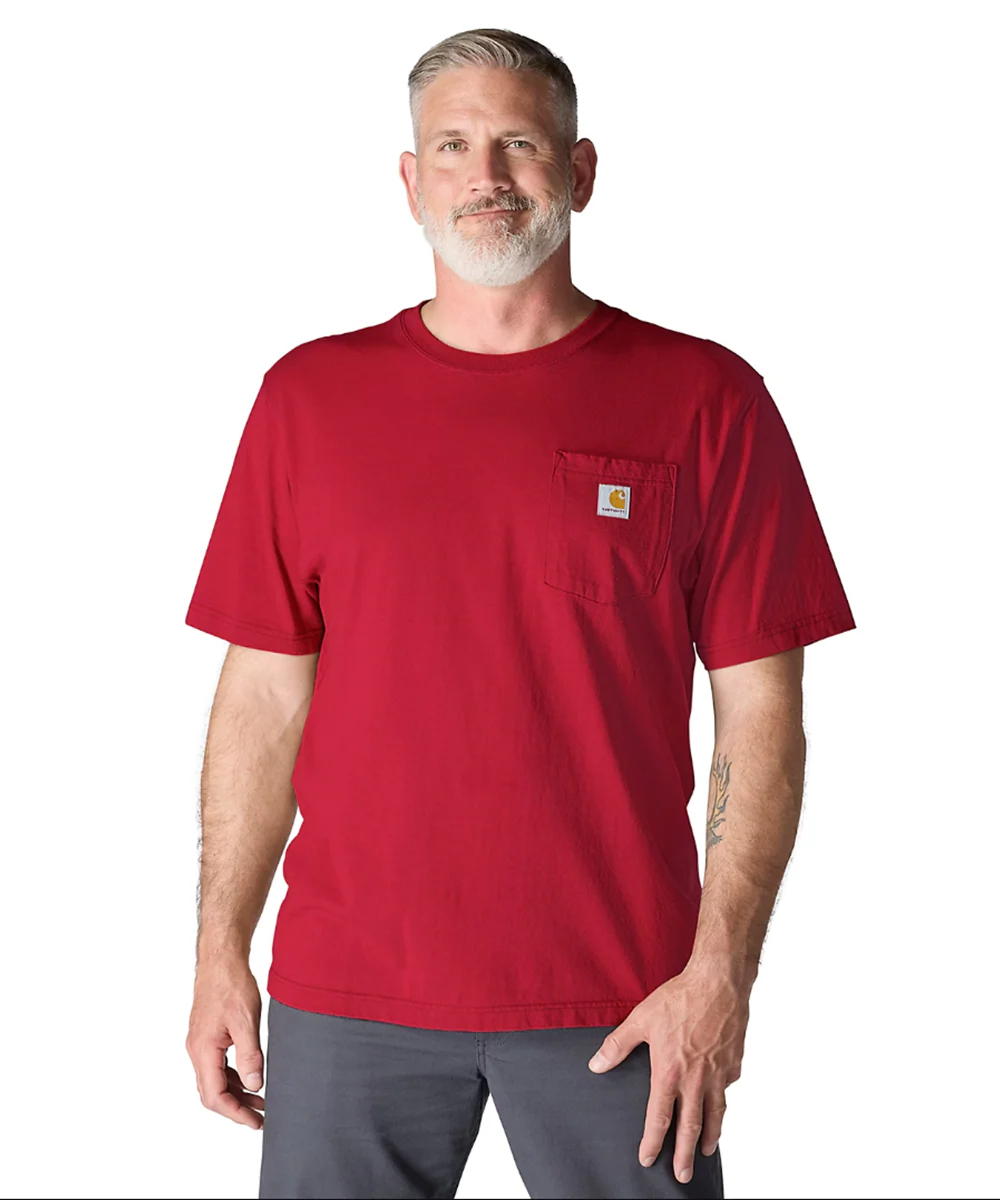 Carhartt K87 Workwear Pocket T-Shirt - Industry Red