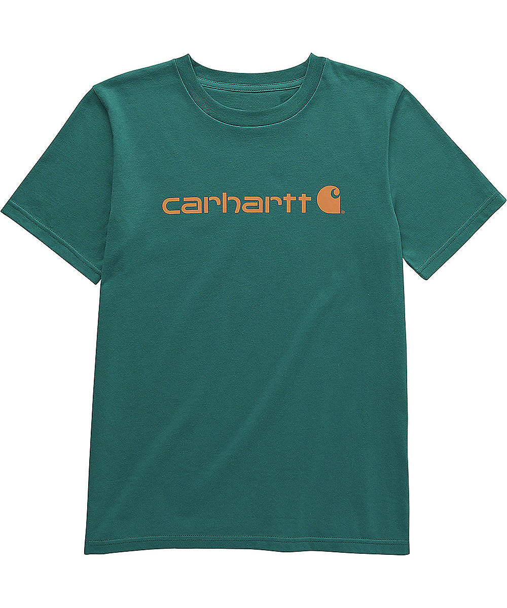 Carhartt Kids Short Sleeve Logo T-shirt - Teal Blue
