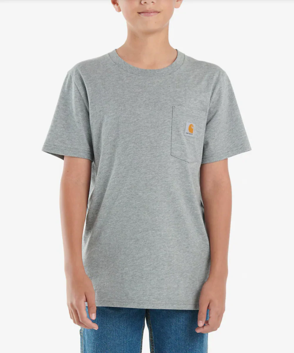 Carhartt Kids Short Sleeve Pocket T-shirt - Heather Grey