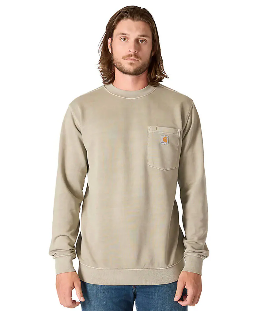 Carhartt Men's Durham Garment-Dyed Sweatshirt - Greige
