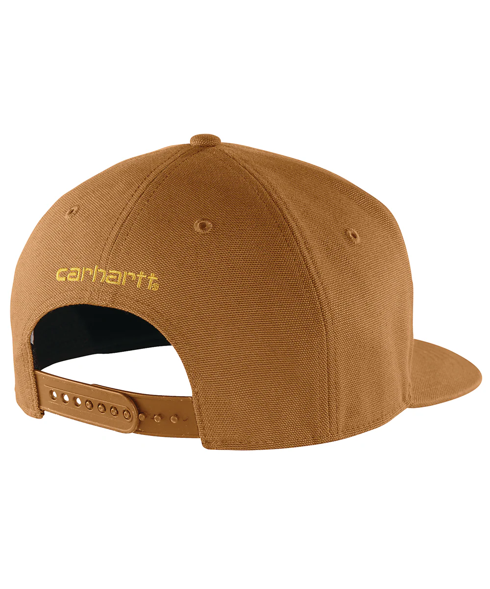 Carhartt Men's Firm Duck Flat Brim Cap - Carhartt Brown - Image 2
