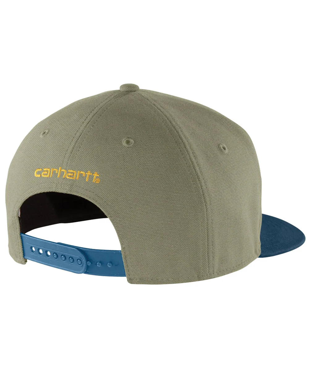 Carhartt Men's Firm Duck Flat Brim Cap - Dusty Olive - Image 2