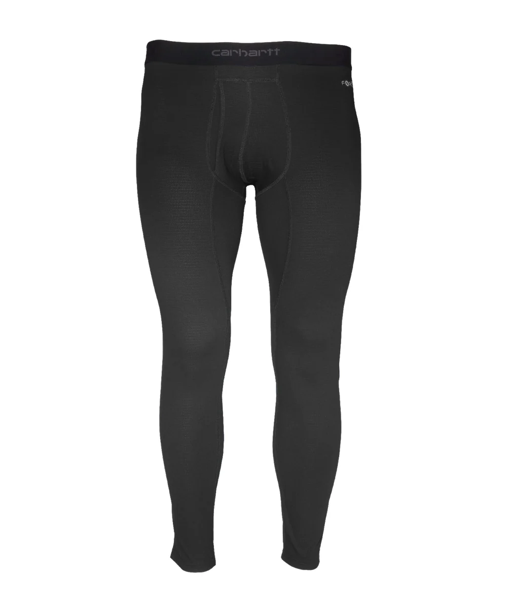 Carhartt Men's Force Midweight Waffle Base Layer Bottom - Black - Image 2