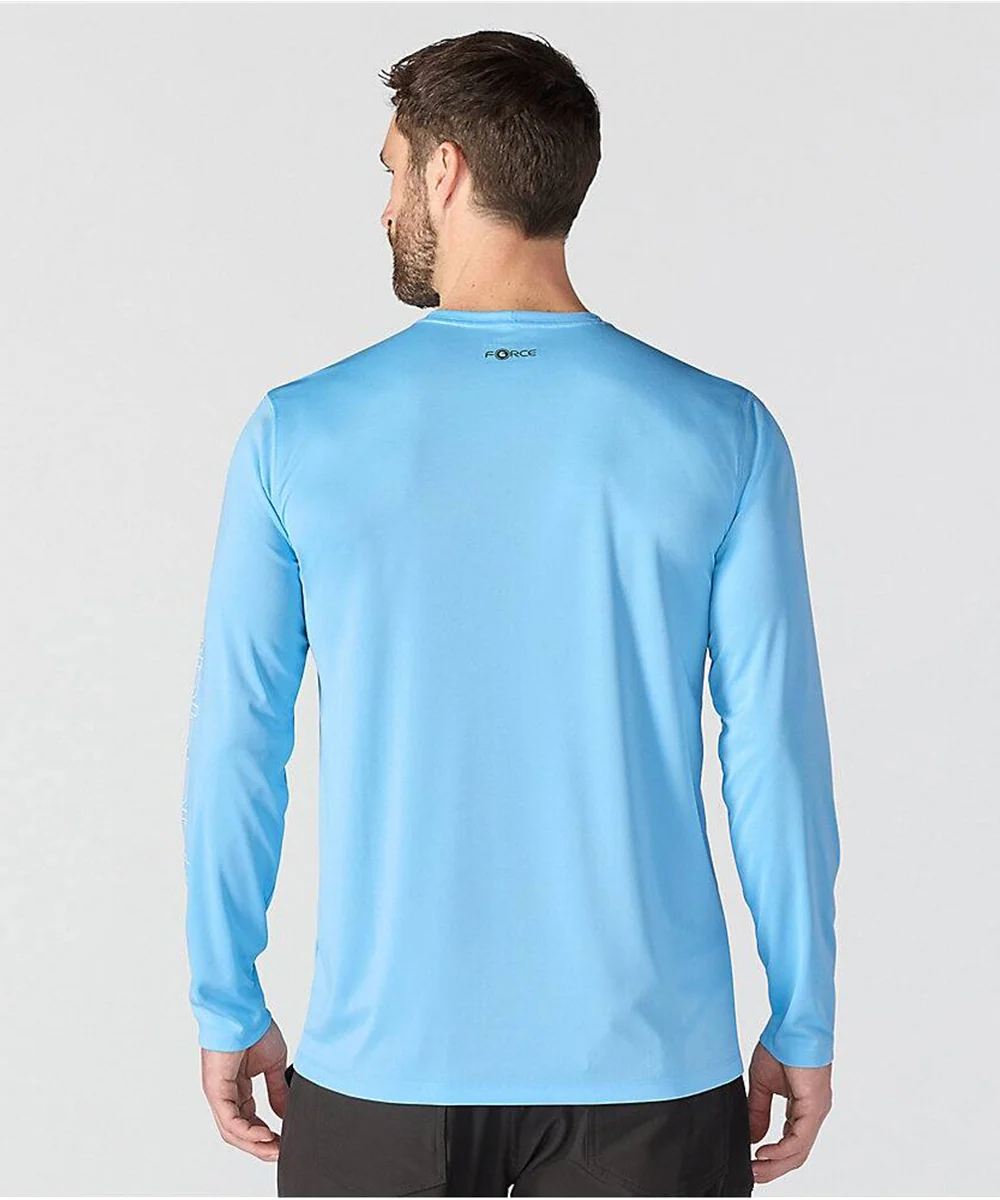 Carhartt Men's Force Sun Defender Long Sleeve T-shirt - Blue Gleam Heather - Image 3