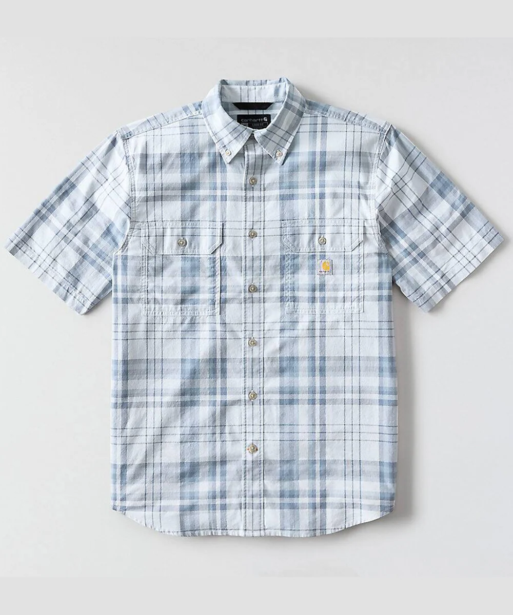 Carhartt Men's Fort Chambray Plaid Shirt - Blue Aura - Image 2
