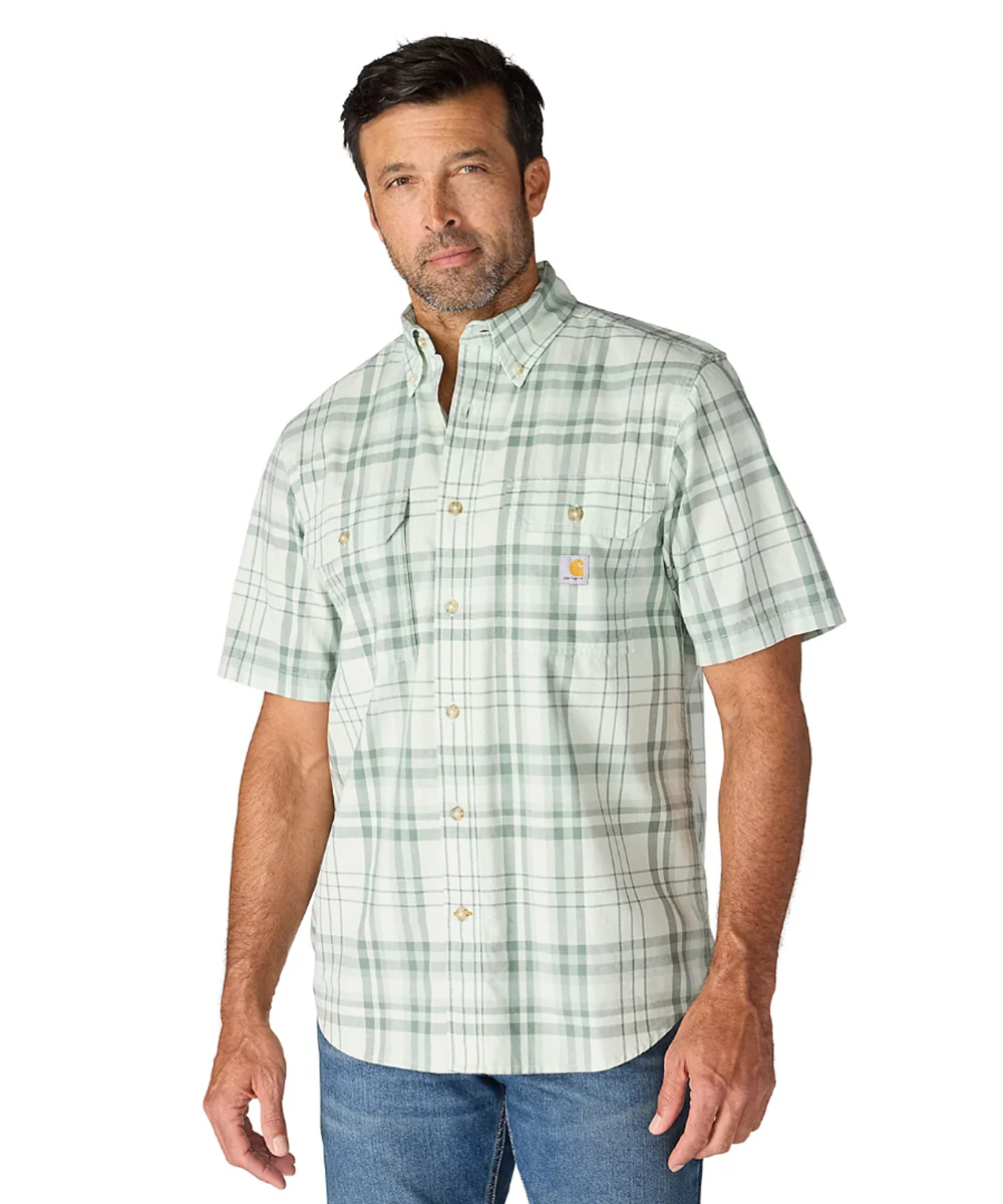 Carhartt Men's Fort Chambray Plaid Shirt - Smoked Teal