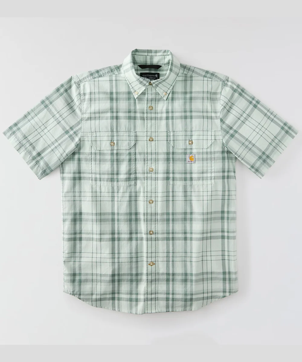 Carhartt Men's Fort Chambray Plaid Shirt - Smoked Teal - Image 2