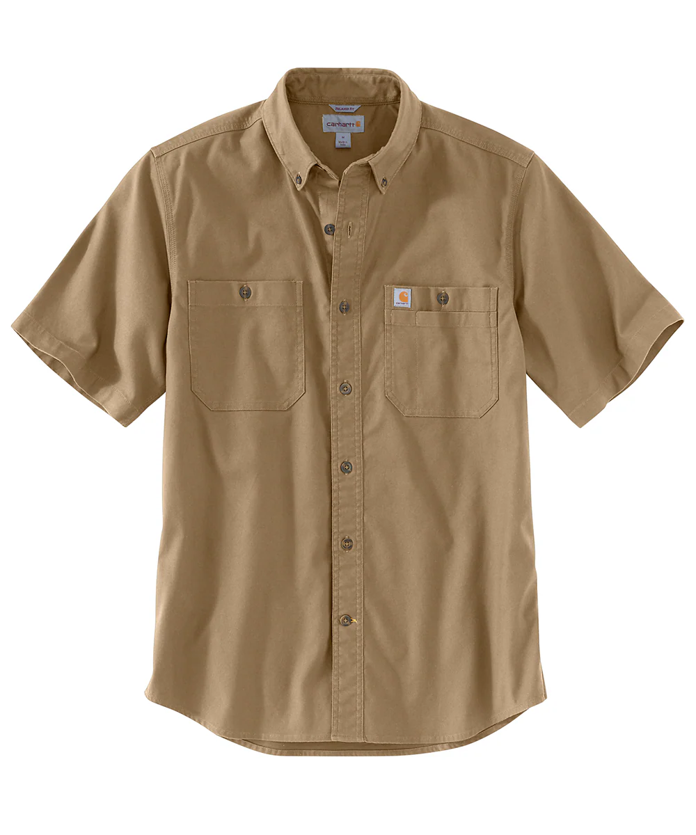 Carhartt Men's Rugged Flex Rigby Short Sleeve Work Shirt - Dark Khaki - Image 2
