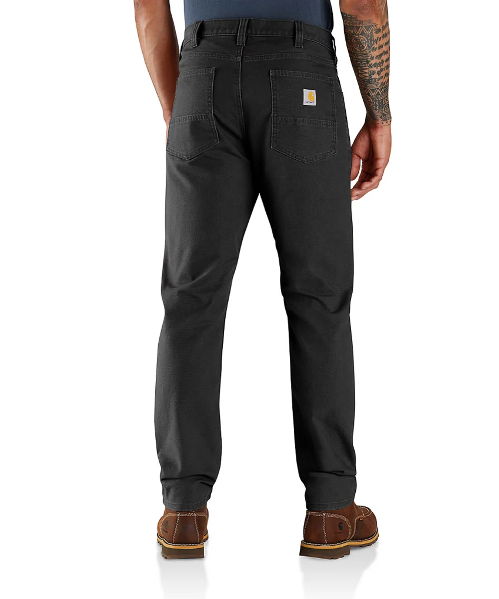 Carhartt Men's Rugged Flex Slim Fit 5-Pocket Canvas Work Pants - Black - Image 2