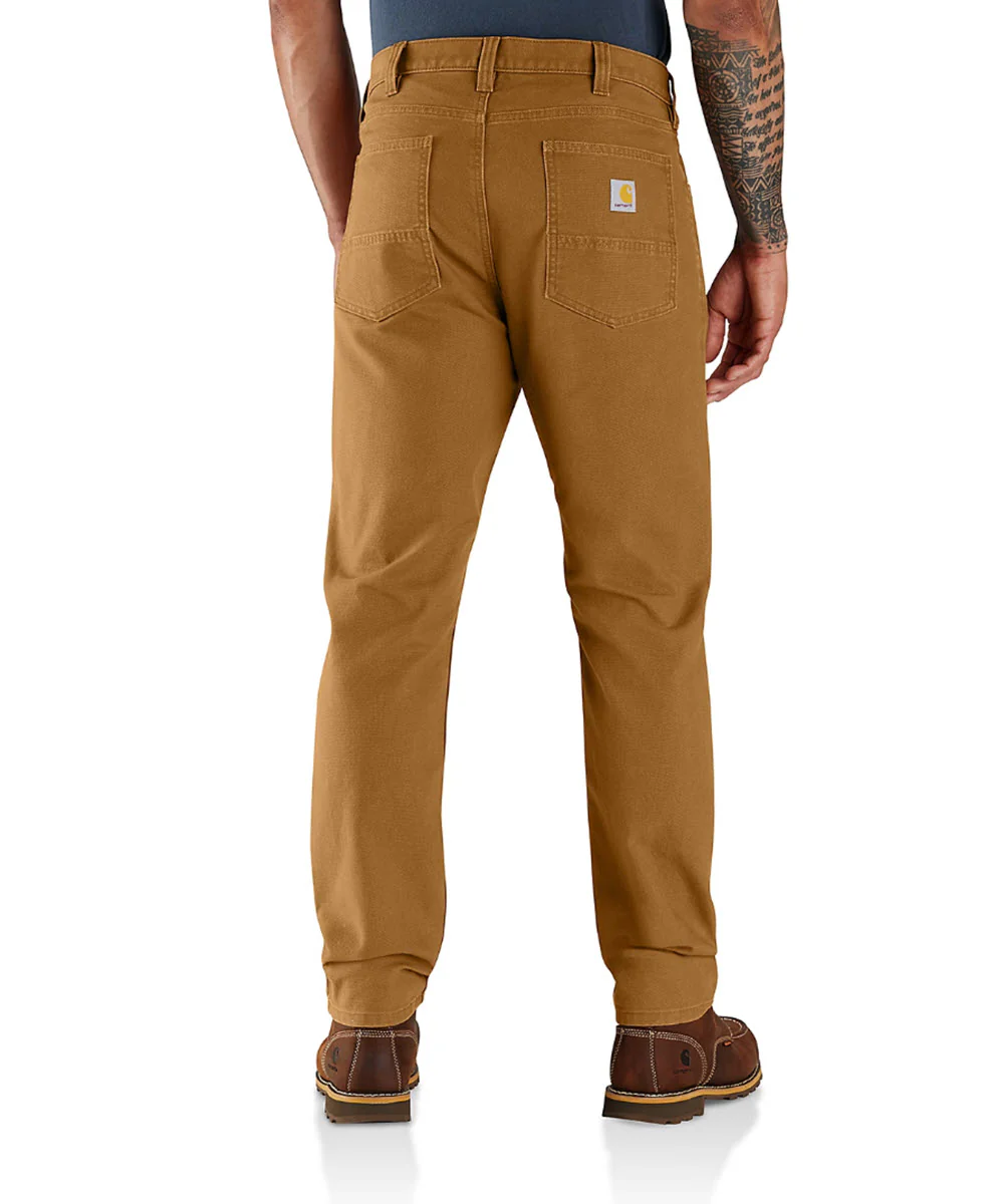 Carhartt Men's Rugged Flex Slim Fit 5-Pocket Canvas Work Pants - Carhartt Brown - Image 2