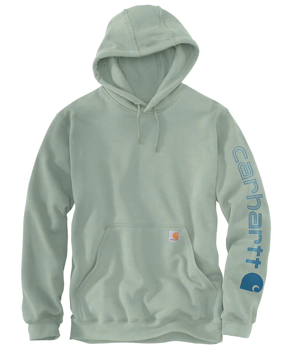 Carhartt Midweight Logo Hooded Sweatshirt - Seakbrook - Image 2