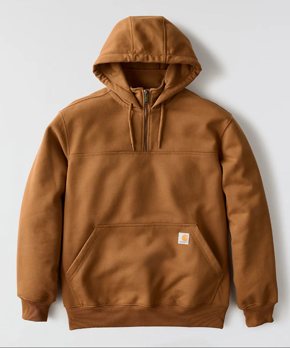 Carhartt Paxton Heavyweight Hooded 1/4-Zip Sweatshirt - Carhartt Brown - Image 2