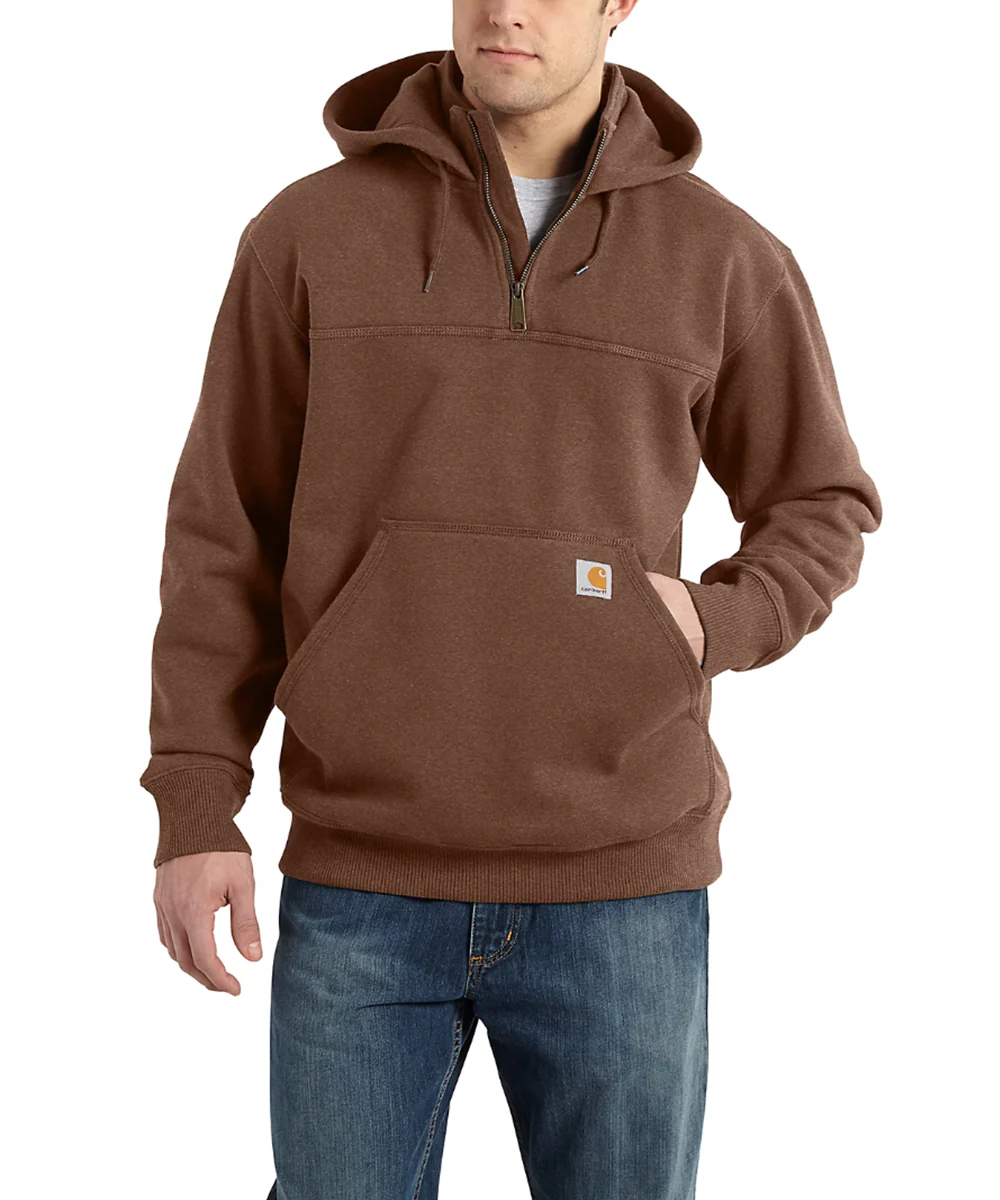 Carhartt Paxton Heavyweight Hooded 1/4-Zip Sweatshirt - Mocha Heather