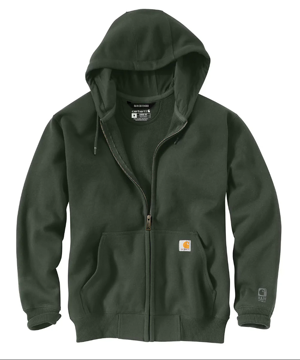 Carhartt Paxton Heavyweight Zipper Hooded Sweatshirt - Forestry Green - Image 2