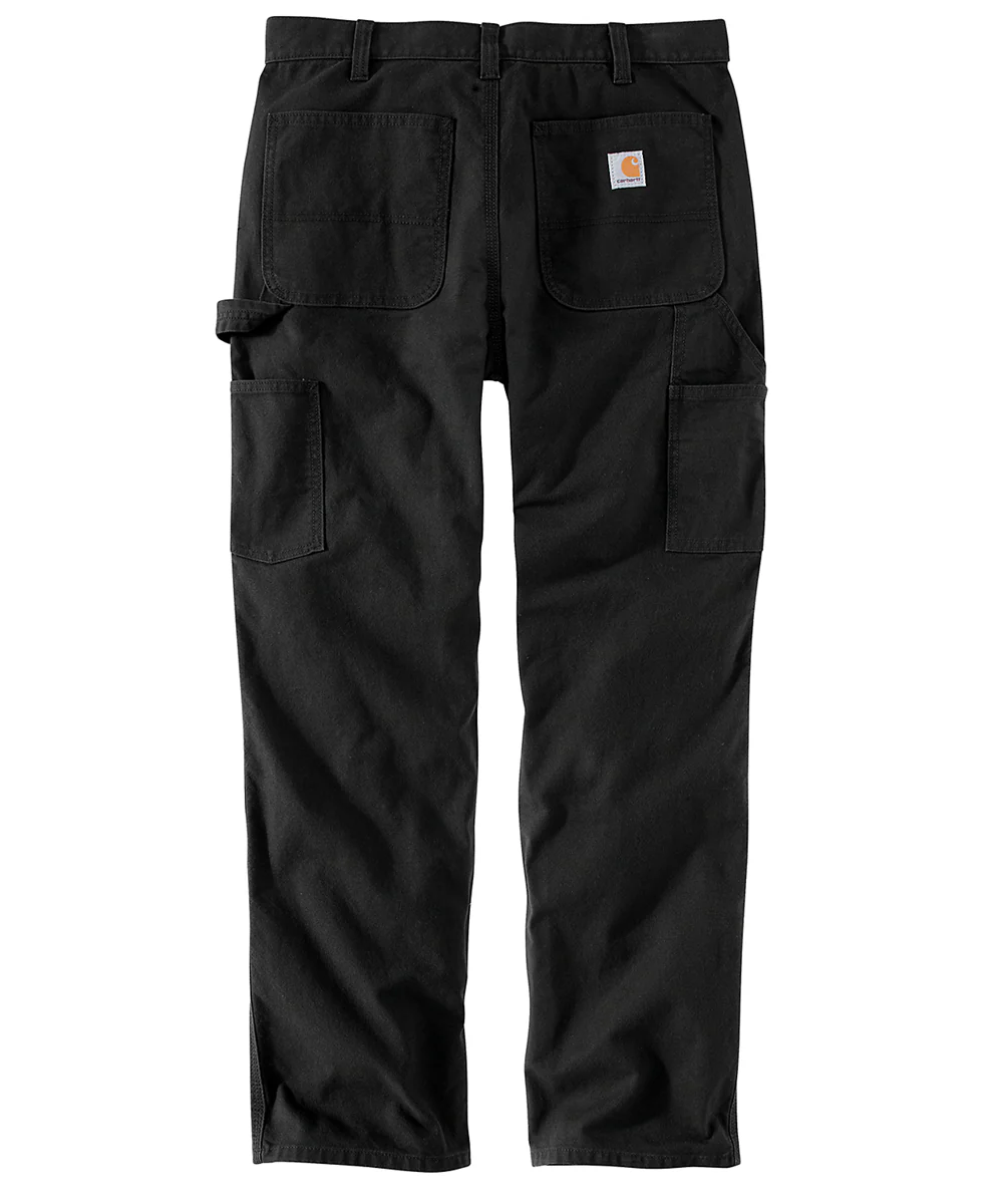 Carhartt Men’s Rugged Flex Relaxed Fit Duck Dungaree - Black - Image 3