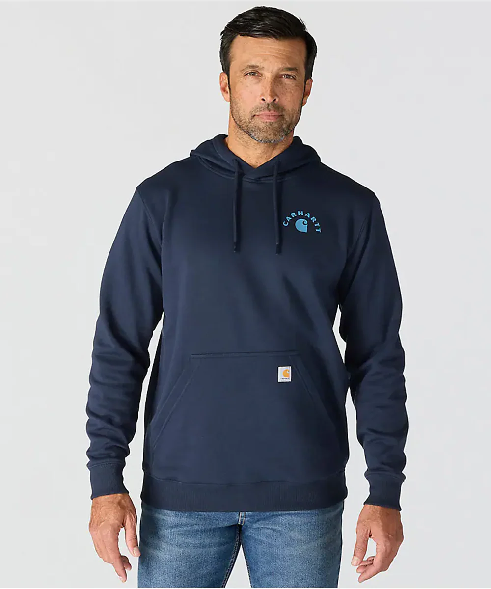 Carhartt Sawyer Work Hoodie Sweatshirt - Navy - Image 2