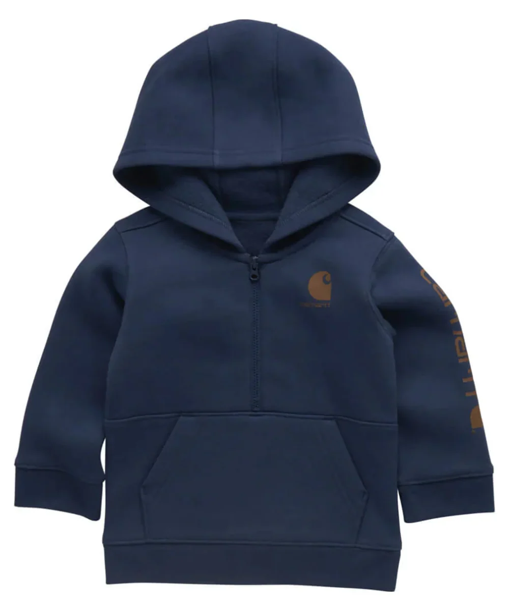Carhartt Toddler Half-Zip Hoodie - Dark Denim