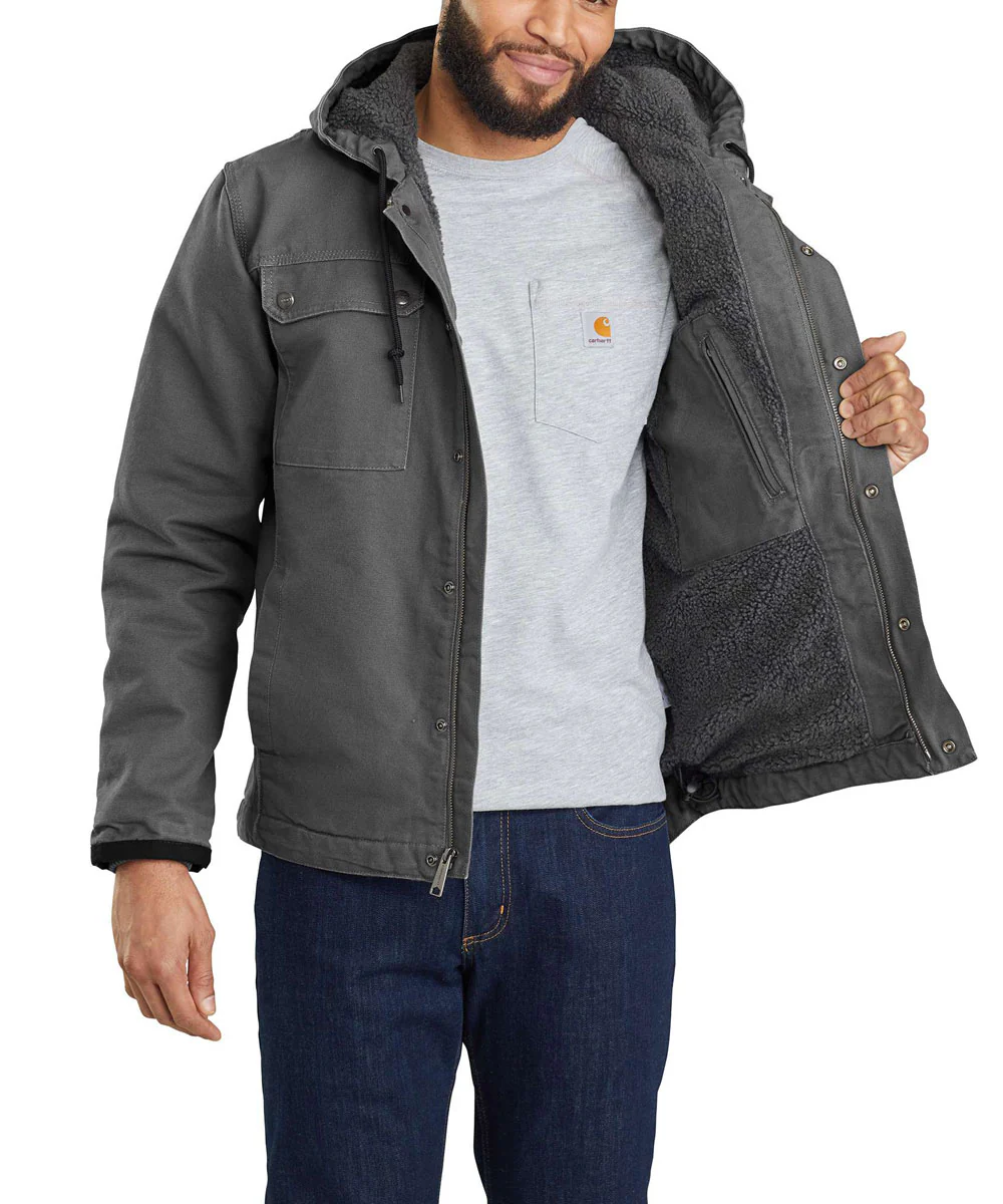 Carhartt Washed Duck Bartlett Jacket - Gravel - Image 4