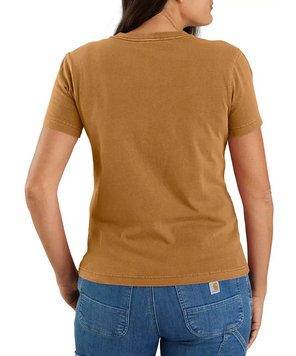 Carhartt Women's Irvine Garment Dye T-shirt - Carhartt Brown - Image 3