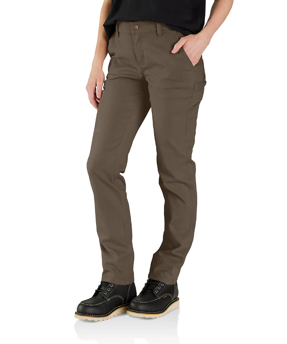 Carhartt Women's Relaxed Fit Canvas Pant - Tarmac - Image 3