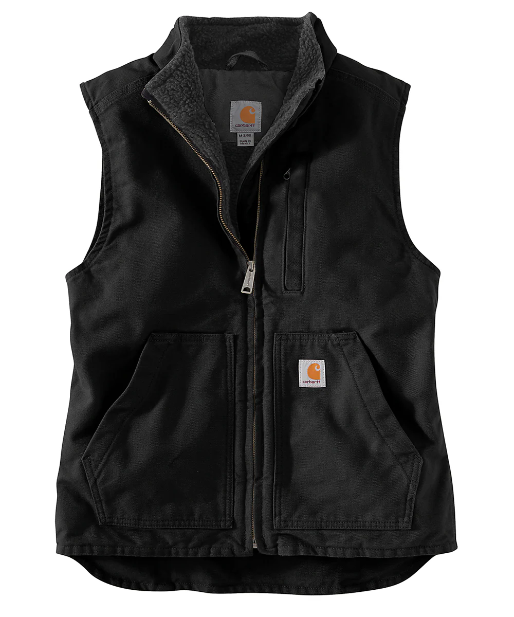 Carhartt Women's Sherpa-Lined Mock Neck Vest - Black - Image 2