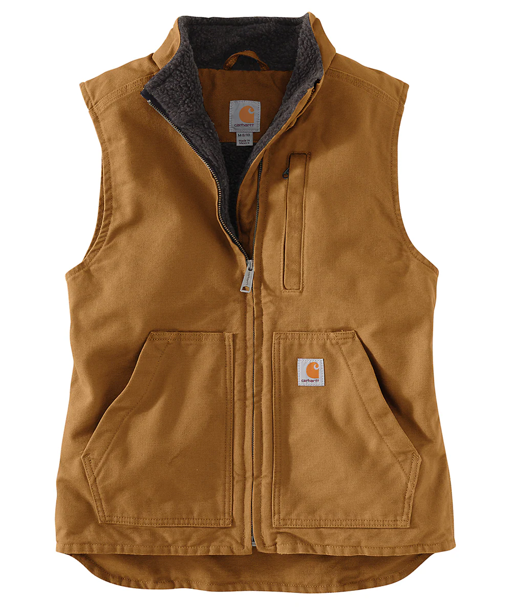 Carhartt Women's Sherpa-Lined Mock Neck Vest - Carhartt Brown - Image 2