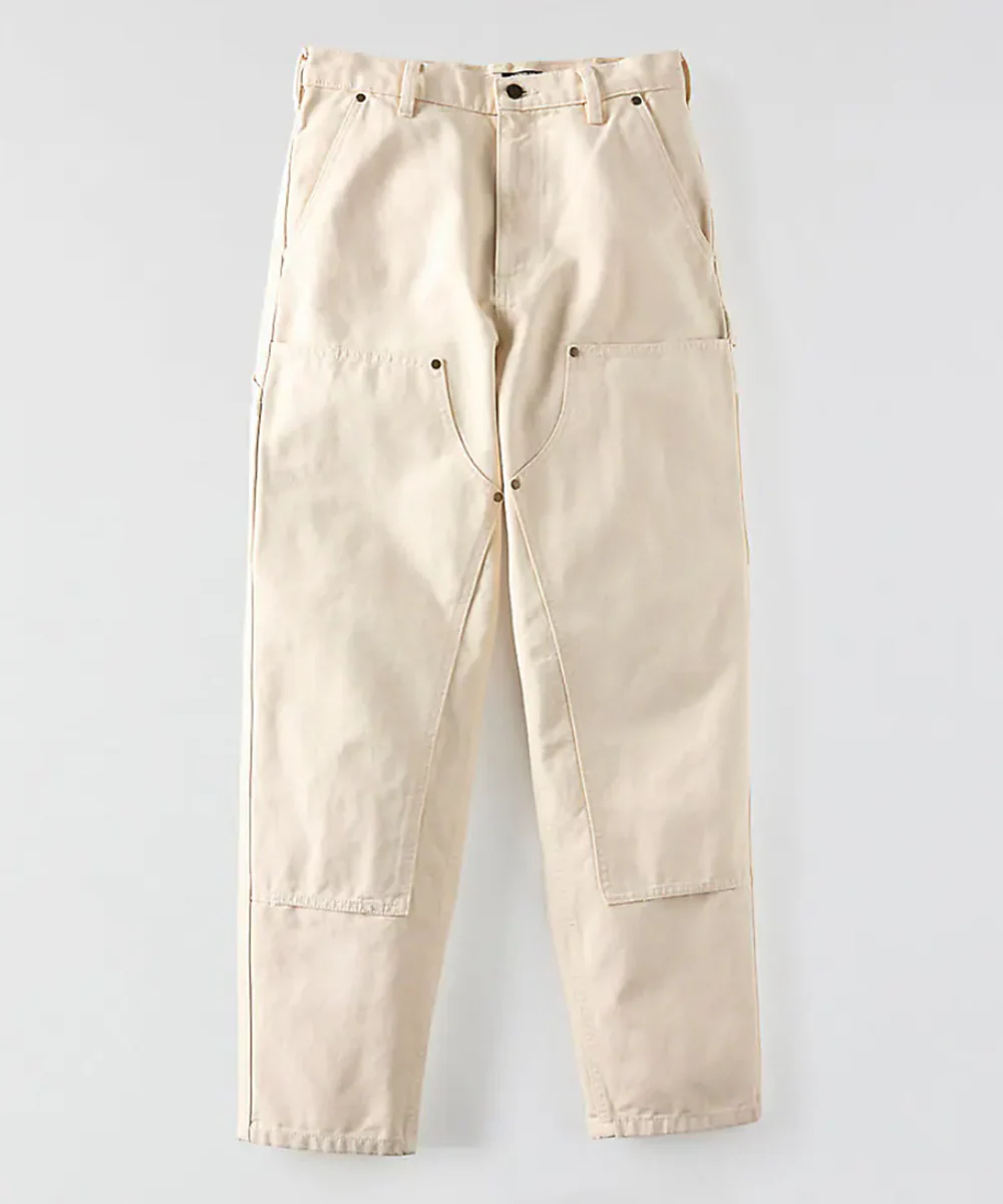 Carhartt Women's Vintage Double Front Canvas Pants - Undyed Ecru - Image 3
