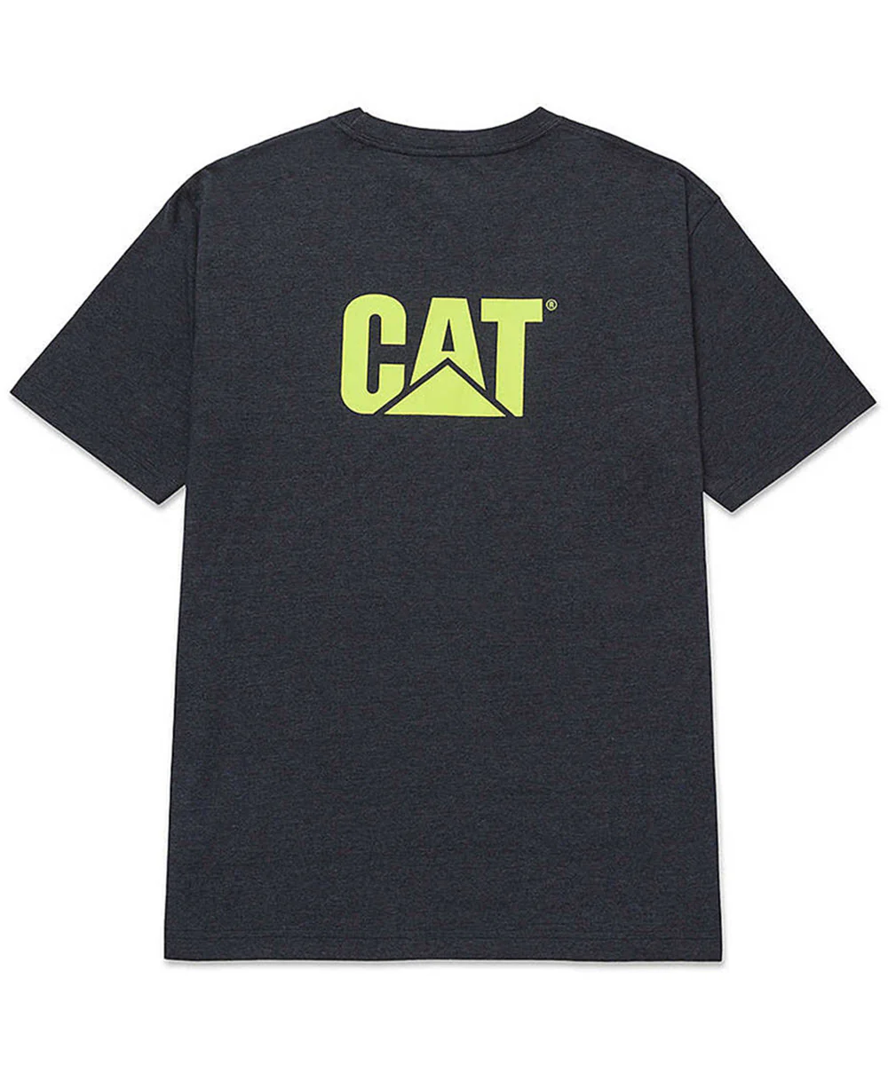 Caterpillar Short Sleeve Trademark T-shirt - Navy Heather - Image 2