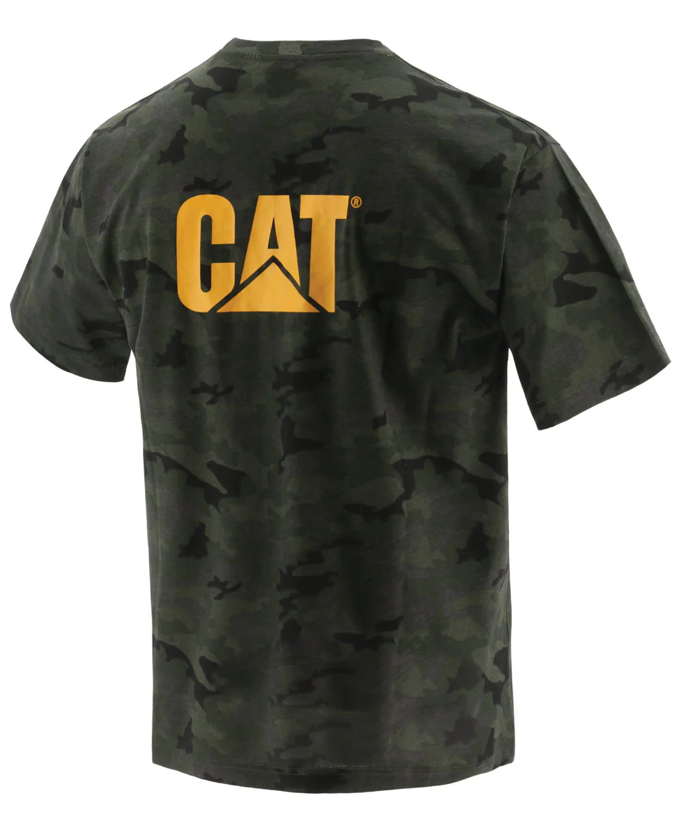 Caterpillar Short Sleeve Trademark T-Shirt - Night Camo - Image 2