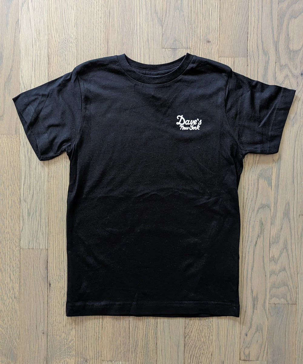 Dave's New York Kids Vintage Logo Short Sleeve T-Shirt - Black - Image 2