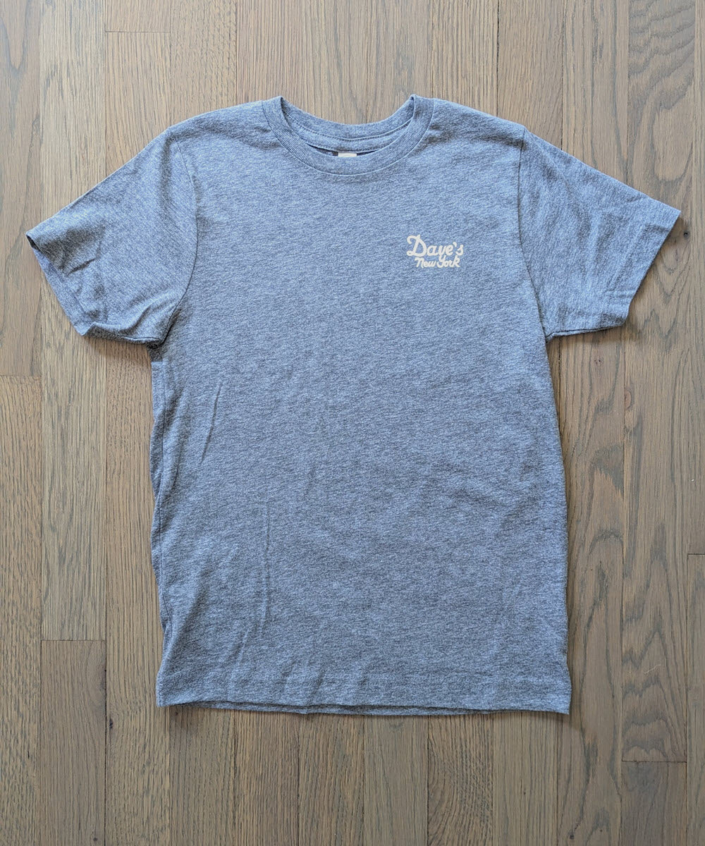 Dave's New York Kids Vintage Logo Short Sleeve T-Shirt - Graphite