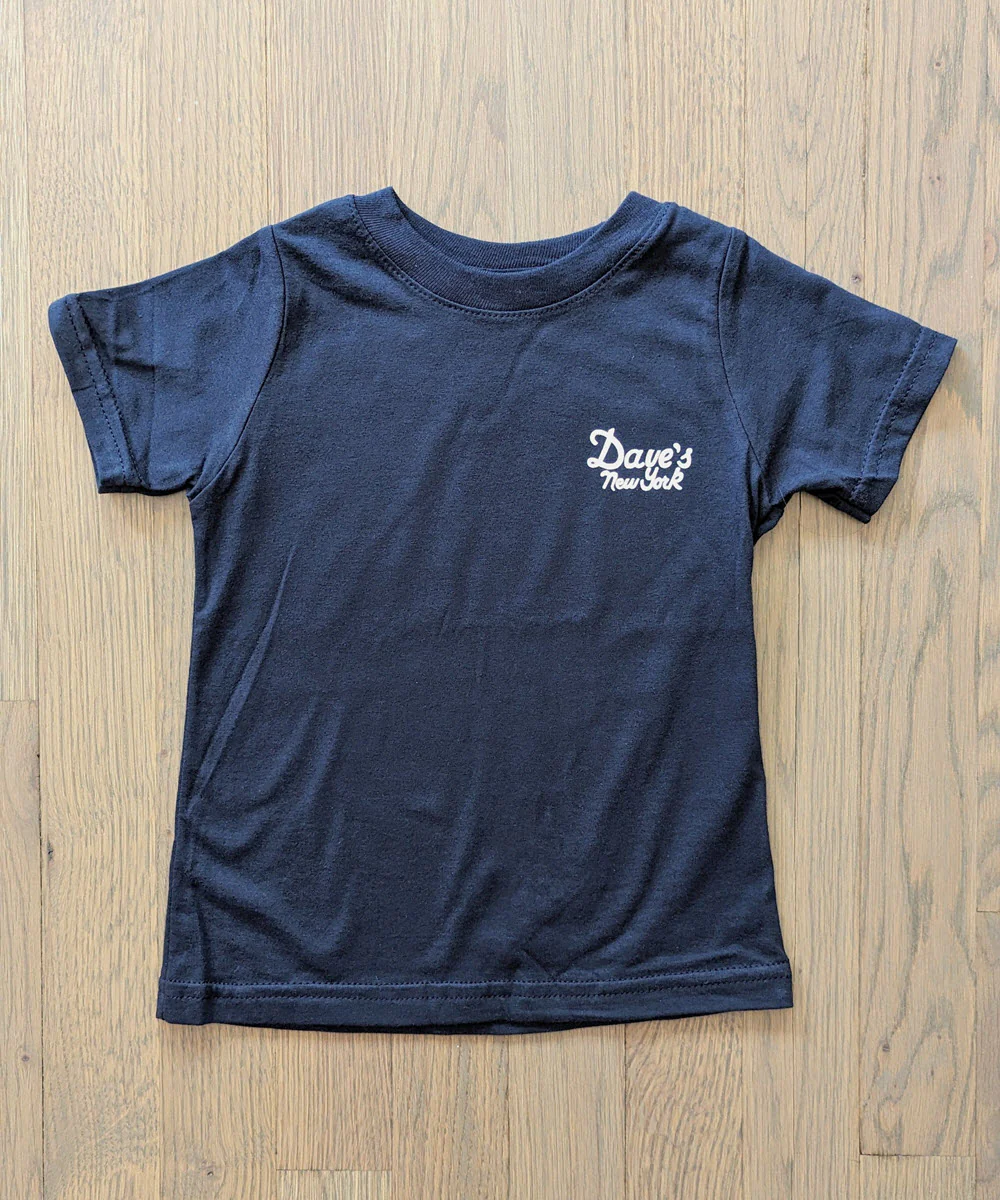Dave's New York Kids Vintage Logo Short Sleeve T-Shirt - Navy - Image 2