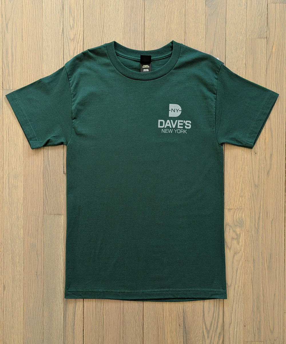 Dave's New York 'Built for' T-shirt - Forest Green - Image 2