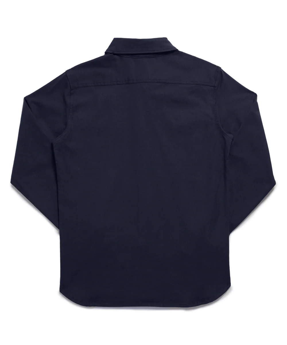 Dave's New York Everyday Canvas Long Sleeve Shirt - Navy - Image 2