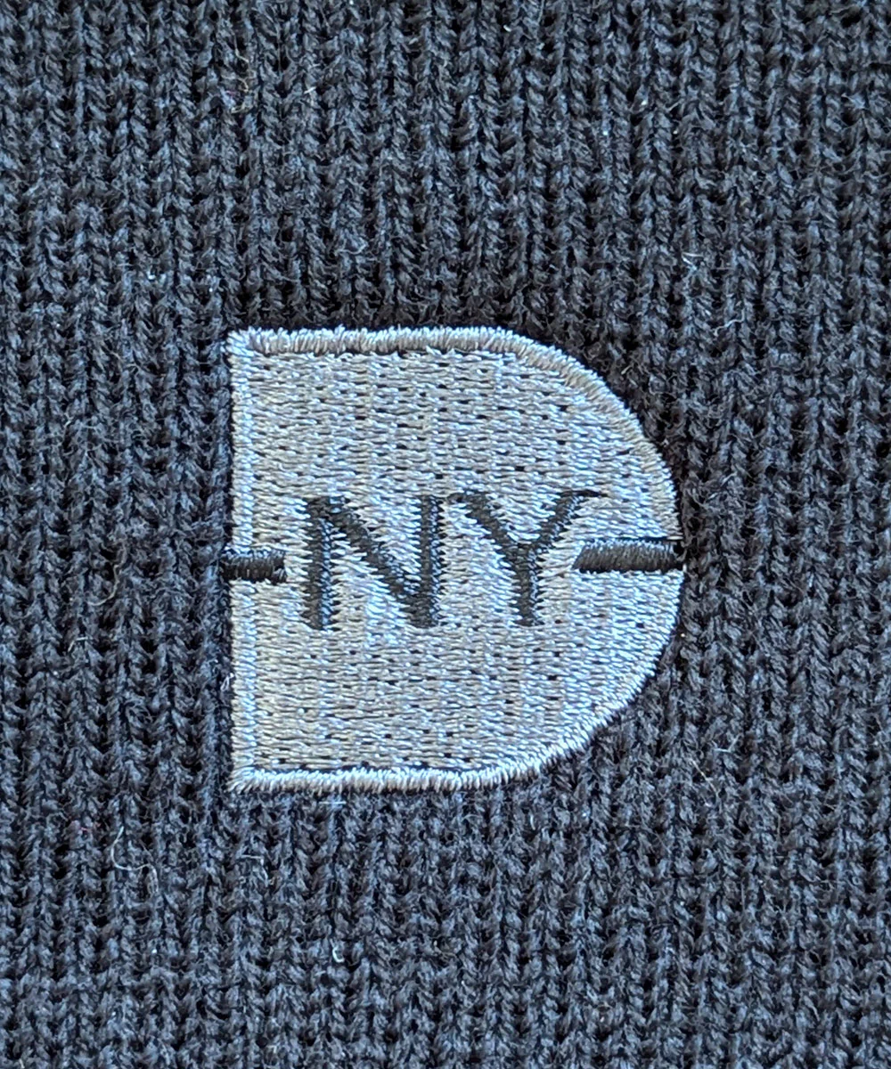Dave's New York Embroidered Iconic Logo Beanie - Black - Image 2