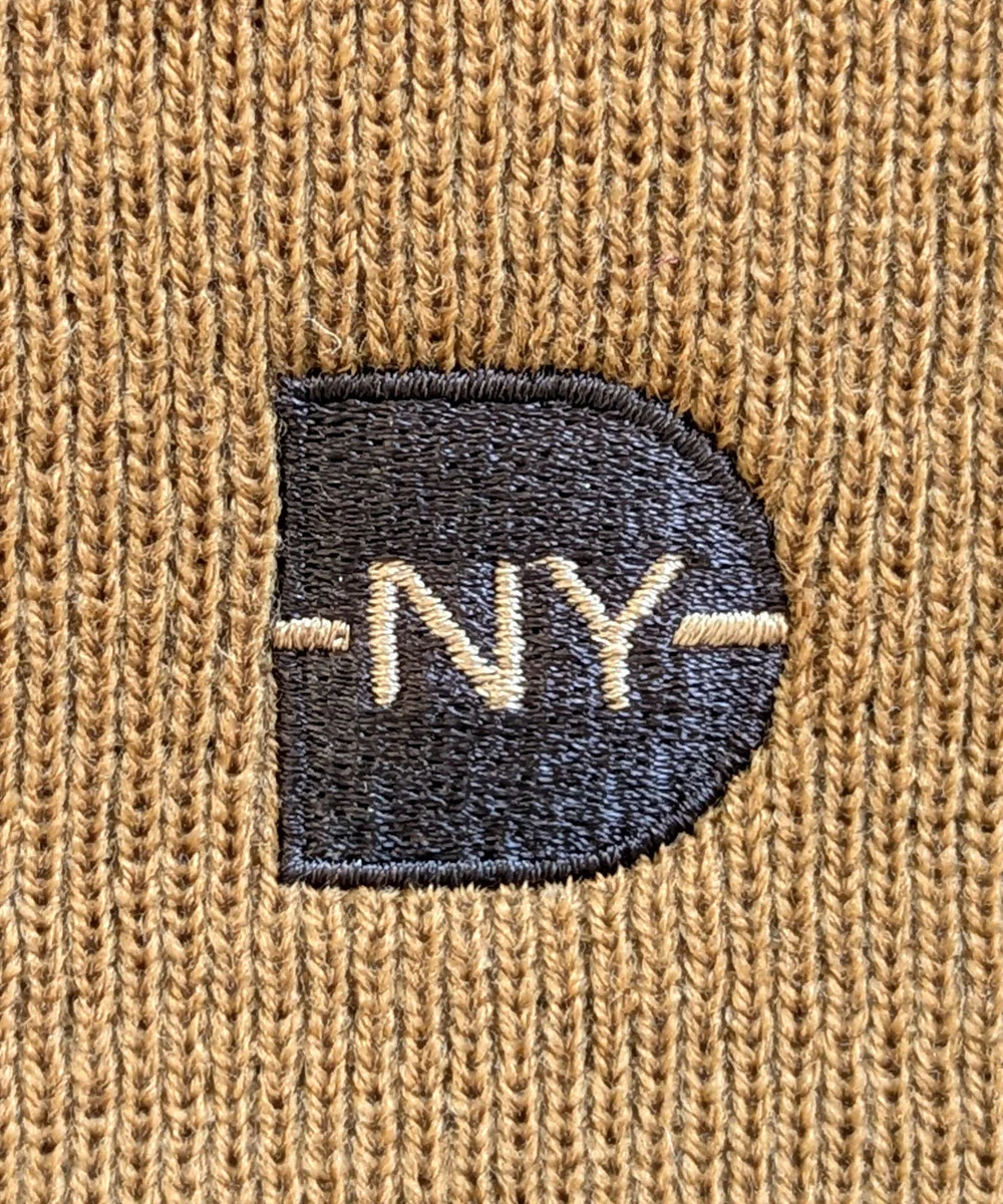 Dave's New York Embroidered Iconic Logo Beanie - Brown - Image 2