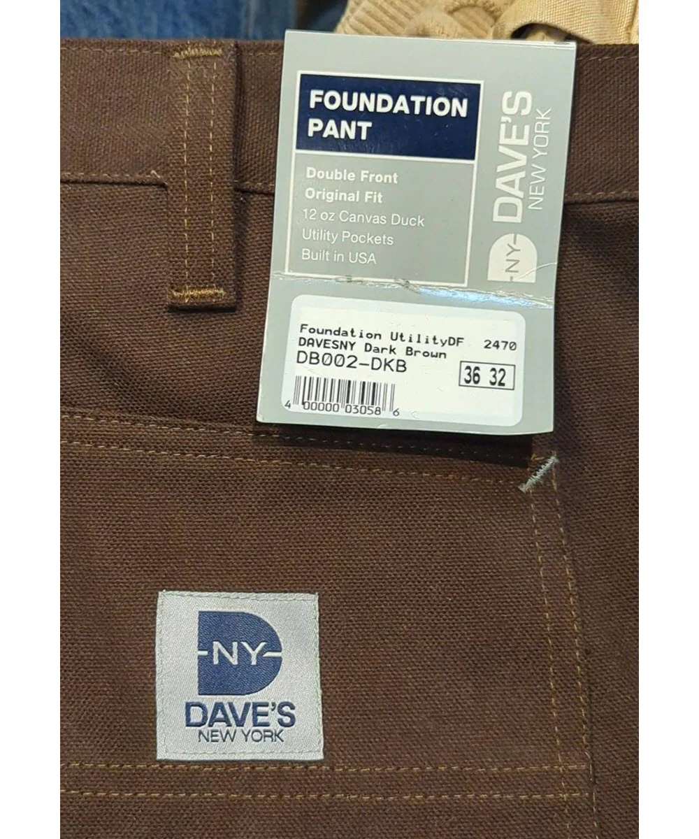 Dave's New York Foundation Pant (Single Front) - Dark Brown - Image 5