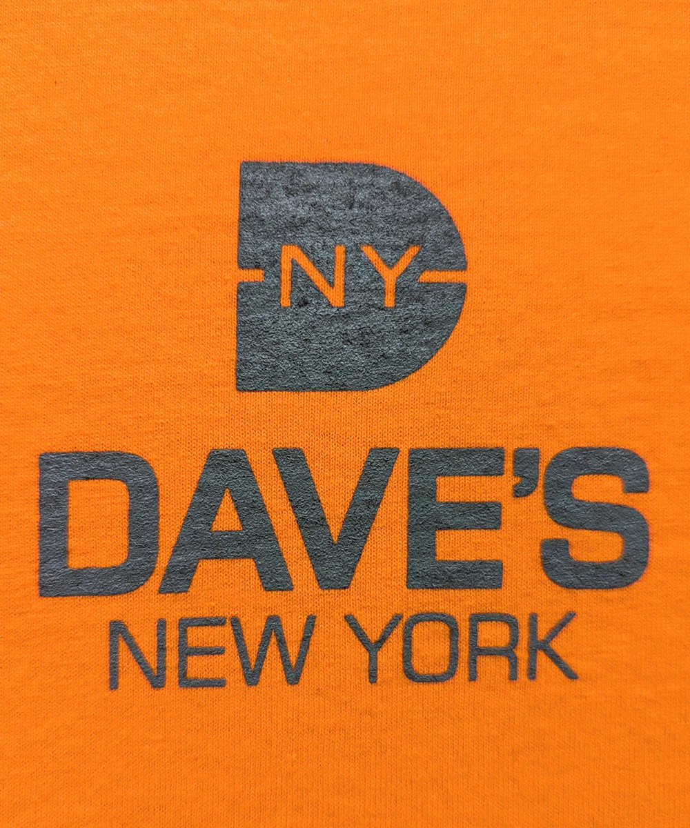 Dave's New York 'Work Hard Every Day' T-shirt - Bright Orange - Image 3