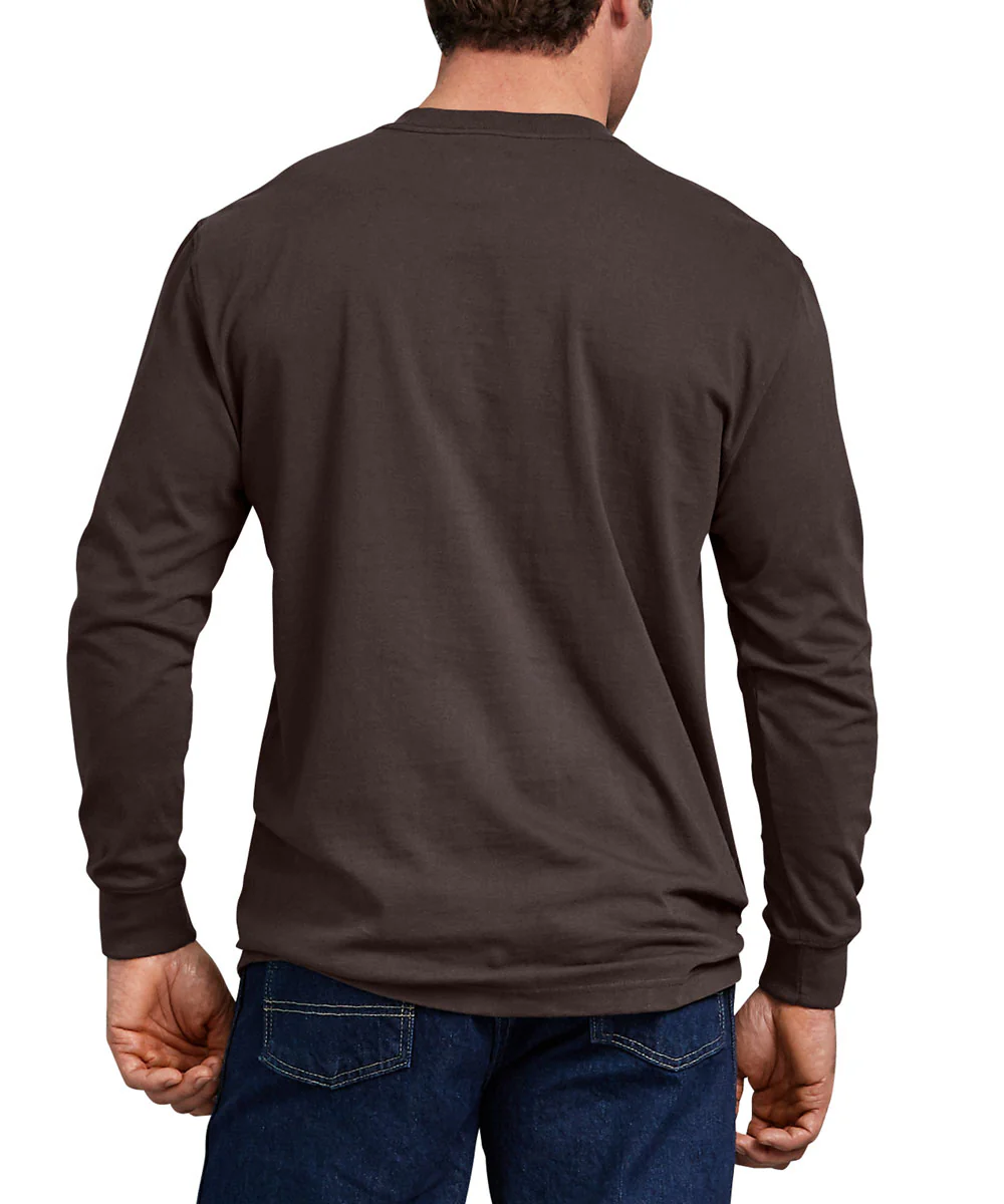 Dickies Heavyweight Long Sleeve Pocket T-shirt - Chocolate Brown - Image 3