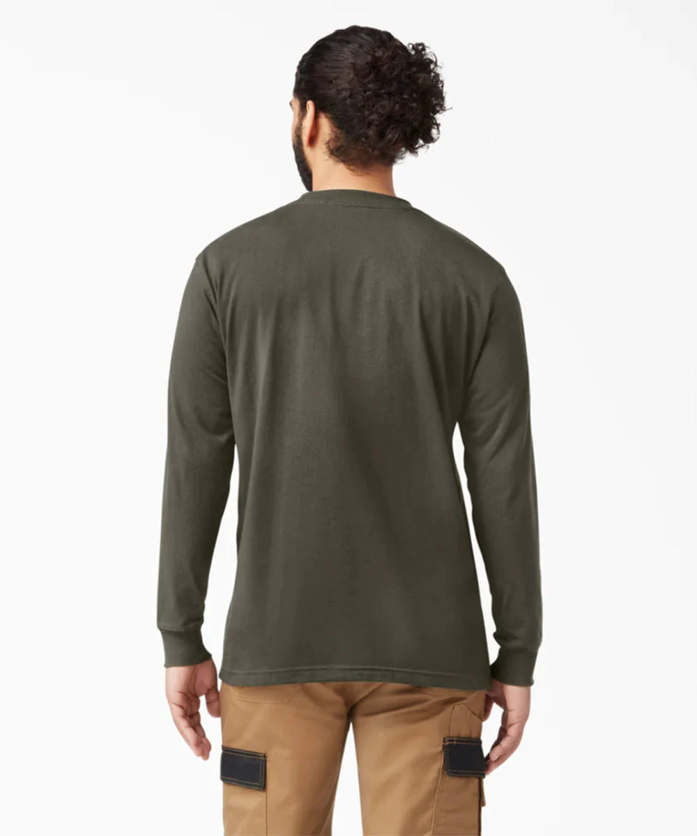 Dickies Heavyweight Long Sleeve Pocket T-shirt - Moss - Image 2